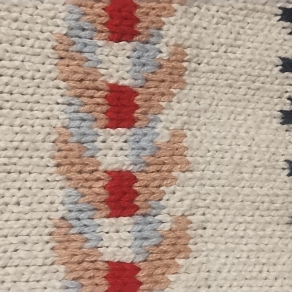 Staccato Cream and Red Patterned Sweater - Picture 2 of 6
